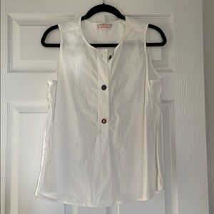 Tory Burch detailed white tank